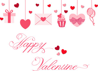 illustration valentines day background or valentines day greeting card background