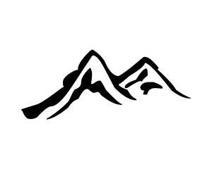 This is a vector in the shape of various mountains, made in black with a white background and with a large size so it won't break, very suitable for nature lovers.