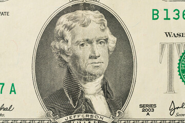 Two-dollar banknote, featuring a portrait of President Thomas Jefferson