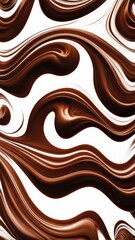 Swirled chocolate on a white background