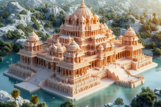 Ancient temple showing Indian culture 
