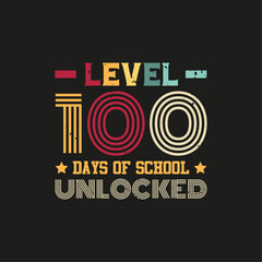 Level 100 days of school t-shirt design