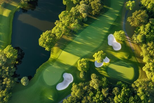 Florida golf course seen from above