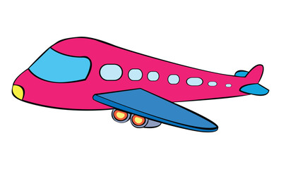 An airplane isolated on white background