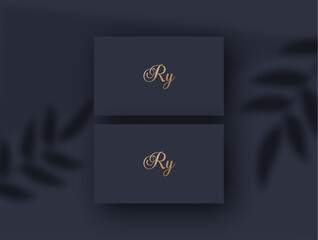 Ry logo design vector image - obrazy, fototapety, plakaty