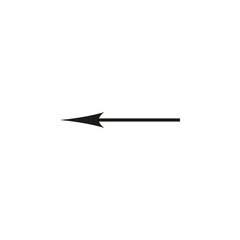Fototapeta na wymiar Thin straight arrow to the left. Vector symbol.