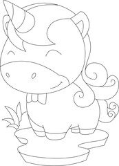 Unicorn Bow tie Animal Vector Graphic Art Illustration