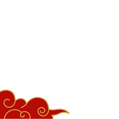 Chinese Clouds Corner Border