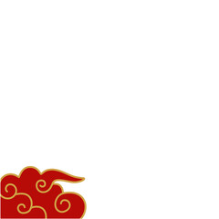 Chinese Clouds Corner Border