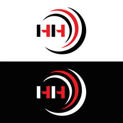 HH logo. H H design. White HH letter. HH, H H letter logo SET design. Initial letter HH linked circle uppercase monogram logo. H H letter logo SET vector design. HH letter logo design 