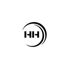 HH logo. H H design. White HH letter. HH, H H letter logo SET design. Initial letter HH linked circle uppercase monogram logo. H H letter logo SET vector design. HH letter logo design 