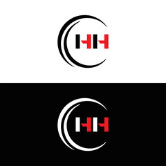 HH logo. H H design. White HH letter. HH, H H letter logo SET design. Initial letter HH linked circle uppercase monogram logo. H H letter logo SET vector design. HH letter logo design 