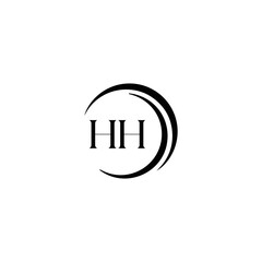 HH logo. H H design. White HH letter. HH, H H letter logo SET design. Initial letter HH linked circle uppercase monogram logo. H H letter logo SET vector design. HH letter logo design 