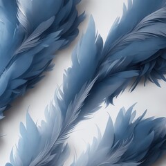 Stylish Gray and Blue Soft Feathers Background