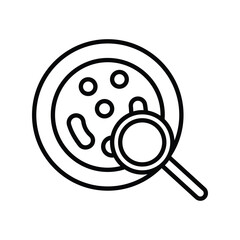 genetic testing icon with white background vector stock illustration