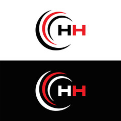 HH logo. H H design. White HH letter. HH, H H letter logo SET design. Initial letter HH linked circle uppercase monogram logo. H H letter logo SET vector design. HH letter logo design 