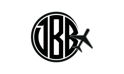 DBB three initial letter circle tour & travel agency logo design vector template. hajj Umrah agency, abstract, wordmark, business, monogram, minimalist, brand, company, flat, tourism agency, tourist - obrazy, fototapety, plakaty