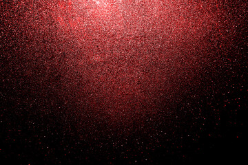 Black dark red brown shiny glitter abstract background with space. Twinkling glow stars effect....