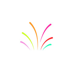 Colorful exploding firework