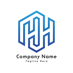 HH letter logo design icon