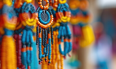 African handcraft made by Maasai-tribe, Tanzania, East-Africa. - obrazy, fototapety, plakaty