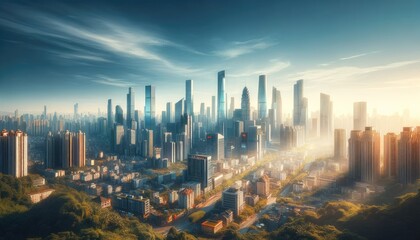 Metropolitan Clarity: Skyline in Daylight