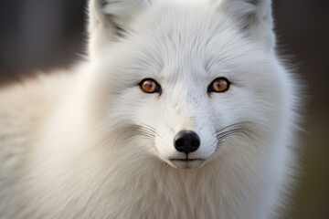 Bright white fox.