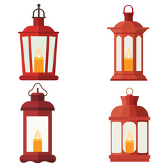 various kinds of lanterns. vector design set