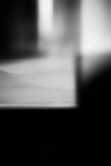 Abstract backgrounds of door and window for entering and exiting concepts, black and white image