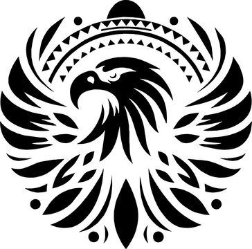 Eagle Traditional Logo Design in the style of Mexican 