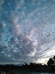 Atmospheric Cloud Layers at Dusk