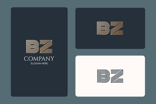 BZ logo design vector image