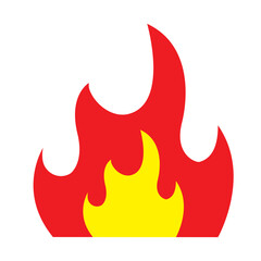 Fire icon. Fire flame symbol. Bonfire silhouette logotype. Flames symbols set flat style - stock vector.  Fire on a white background. 11:11