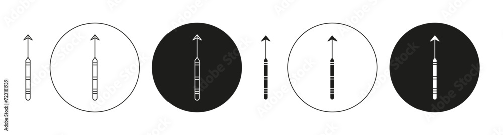 Poster harpoon isolated on white background set. harpoon vector line art logo