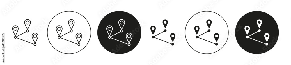 Poster location tracking isolated on white background set. location tracking vector line art logo