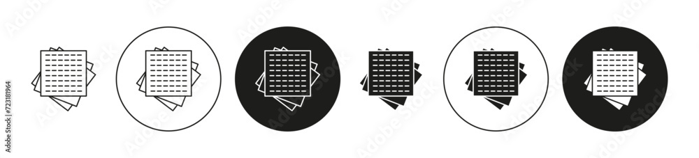 Poster sandpaper isolated on white background set. sandpaper vector line art logo