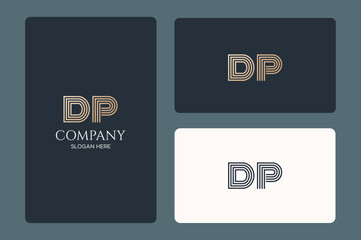 DP logo design vector image