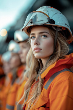 Portrait of female engineers inside an underground infrastructure in a modern city