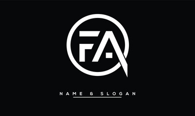 FA,  AF,  F,  A   Abstract  Letters  Logo Monogram