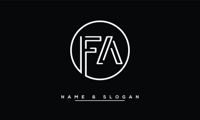 FA,  AF,  F,  A   Abstract  Letters  Logo Monogram