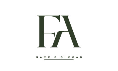 FA,  AF,  F,  A   Abstract  Letters  Logo Monogram