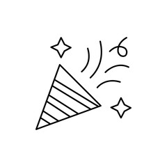 Birthday properti, confetti logo, vector, shape, symbol, arts, design, icon