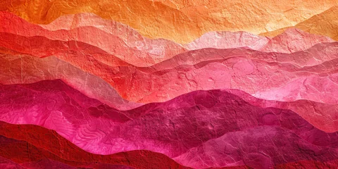 Zelfklevend Fotobehang Crimson Canyons: Abstract Background with Crimson Red and Earthy Tones Inspired by Desert Canyons © Lila Patel