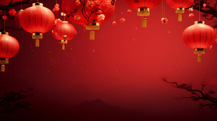 Obraz premium Happy Chinese New Year, Chinese New Year concept with copy space