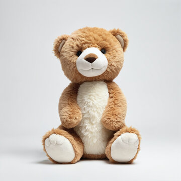 Teddy Bear Stuffed Animal plush Toy doll, 3D render, Al Enhanced