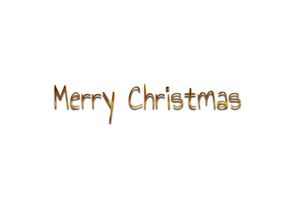 Merry christmas hand lettering calligraphy isolated on white background. Vector holiday illustration element. Merry Christmas script calligraphy