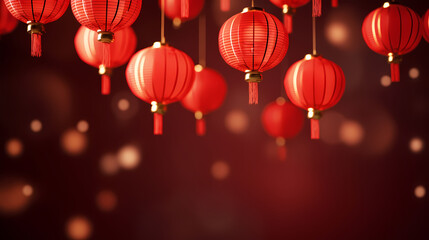 Fototapeta premium Happy Chinese New Year, Chinese New Year concept with copy space