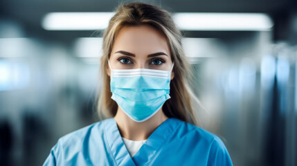 Fototapeta na wymiar Female Healthcare Professional in Scrubs