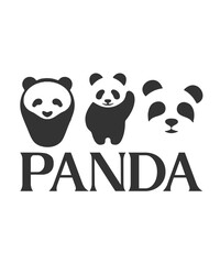 Fototapeta premium Panda logo vector tshirt design