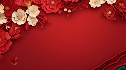 Chinese New Year background, red festive background